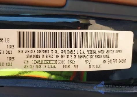 2012 Jeep Grand Cherokee Overland from USA, damaged, VIN 1C4RJECG3CC316909